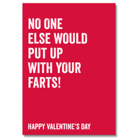 Put Up With Your Farts Card